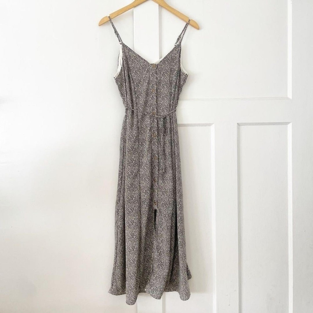 Sienna Sky Button Down Leopard Print Midi Dress - Size Medium